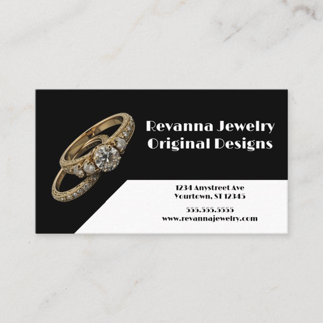 Cartão De Visita Jeweler Jewelry Sales Wedding Planner (Frente)