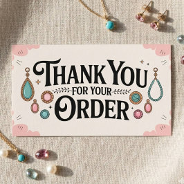 Cartão De Visita Jewerly Small Business Thank You Business Card