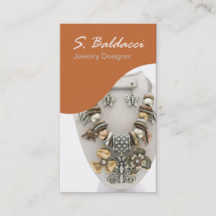 Cartão De Visita Joalheiro do costume do desenhista da jóia