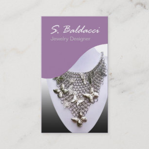 Cartão De Visita Joalheiro do costume do desenhista da jóia