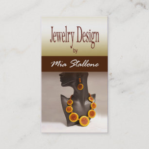 Cartão De Visita Joalheiro do costume do desenhista da jóia