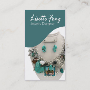 Cartão De Visita Joalheiro do costume do desenhista da jóia