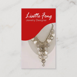 Cartão De Visita Joalheiro do costume do desenhista da jóia