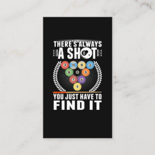 Cartão De Visita Jogador de Piscina Engraçado da Piada Billiard Cu