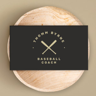 Cartão De Visita Jogador de Treinador de Baseball Profissional Bats