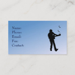 Cartão De Visita Jogador de Violão Azul