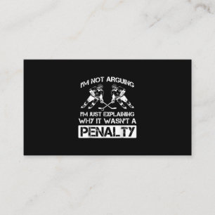 Cartão De Visita Jogador Engraçado De Hóquei No Gelo Discutindo A