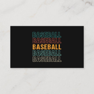 Cartão De Visita Jogador esportivo de Tipografia de Texto de Baseba