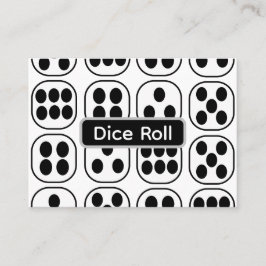 Cartão De Visita Jogo de Reprodução de Dice