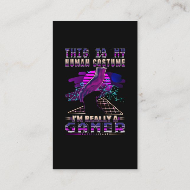 Cartão De Visita Jogos Legal de Consola do Video Gamer Kid (Frente)