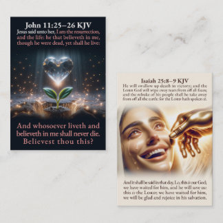 Cartão De Visita John 11:25–26 and John 11:25–26 KJV Card Box