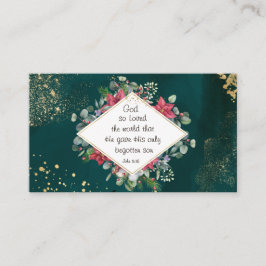 Cartão De Visita John.3:16 Deus tão Amado do Mundo, Natal