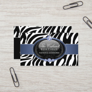 Cartão De Visita Jóia elegante da forma da zebra