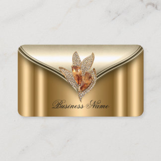 Cartão De Visita Joia Elite Elegante Bronze Marrom Dourado