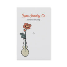 Joia Floral Poppy com Cinza leve