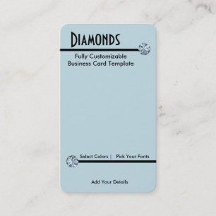 Cartão De Visita Joias de Diamante - Logotipo de Diamante com Rhine