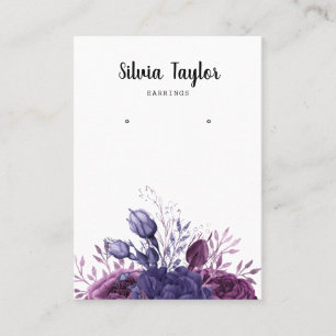 Cartão De Visita Joias de exibição floral vintage