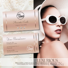 Cartão De Visita Joias e logotipos do Shimmery Sparkle Rosa do Past