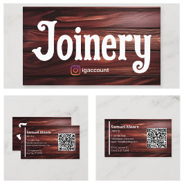 Cartão De Visita Joinery Modelo Woodwork Handyman