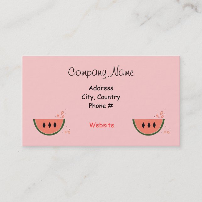 Cartão De Visita Juicy Watermelon (Frente)