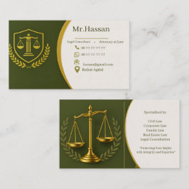 Cartão de Visita Jurídico Personalizável  