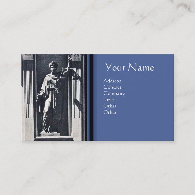 Cartão De Visita JUSTIÇA,ATTORNEY Topaz Monograma (Frente)