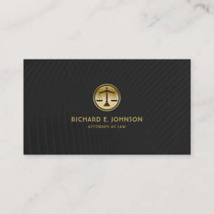 Cartão De Visita Justiça Dourado do olhar do advogado escala o
