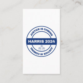 Cartão De Visita Justiça está chegando | Eleição de Kamala harris W