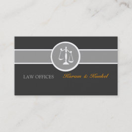 Cartão De Visita Justiça legal do advogado escala Black|White|Gray