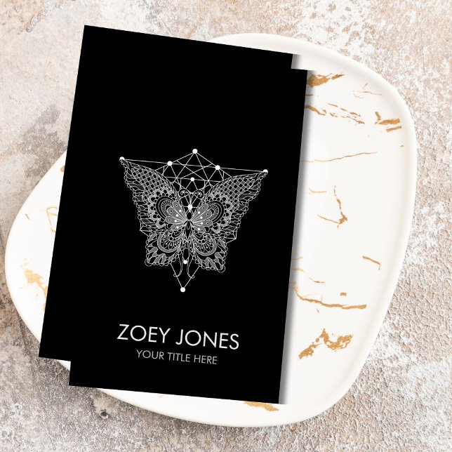 Cartão De Visita Kabbalah A Árvore da Vida Ornamento da Borboleta (Criador carregado)