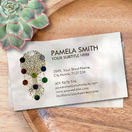 Cartão De Visita Kabbalah O Ornamento da Árvore da Vida em Pearl