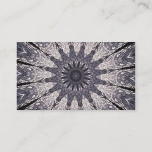 Cartão De Visita Kaleidoscope Flores de Cinzas Azuis