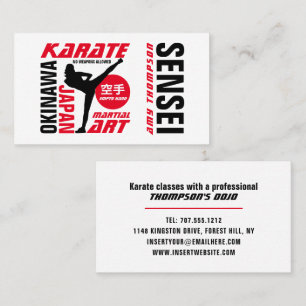 Cartão De Visita Karate Design, Sensei
