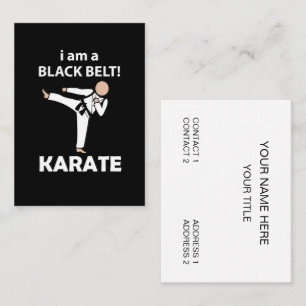 Cartão De Visita Karate Eu Sou Uma Faixa Preta Karate