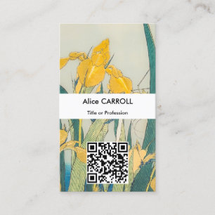 Cartão De Visita Katsushika Hokusai - Gafanhoto e Iris
