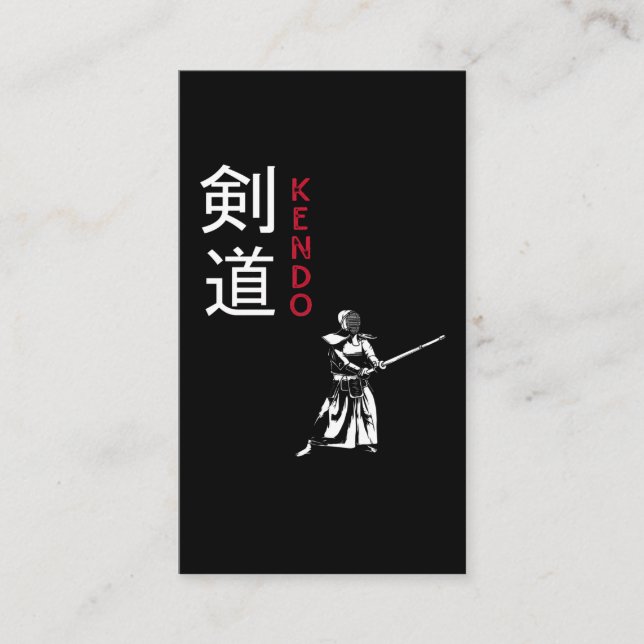 Cartão De Visita Kendo Artes Marciais Japonesas (Frente)