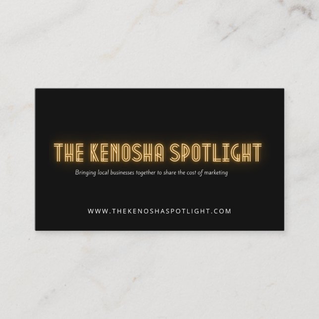 Cartão De Visita Kenosha Spotlight (Frente)