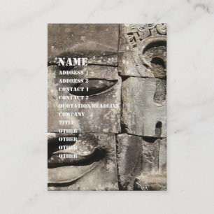 Cartão De Visita Khmer Stone Face ... Bayon Temple, Camboja