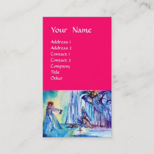 Cartão De Visita KING ARTHUR, SENHORA DO LAGO E EXCALI fuchsia