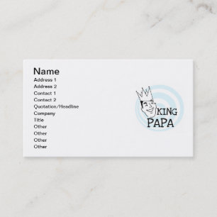 Cartão De Visita King Papa T-shirts e presentes