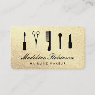 Cartão De Visita Kit de Glamor com Glitter Elegante