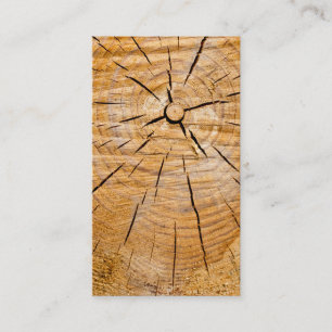Cartão De Visita Knotty Wood Slice da Vida