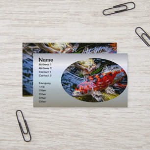 Cartão De Visita Koi Fish Pond Japonês