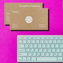 Cartão De Visita Kraf&branco Russo - Sinal zodiótico de Libra