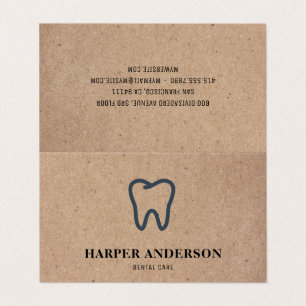 Cartão De Visita Kraft Modern Black Professional Dental Care