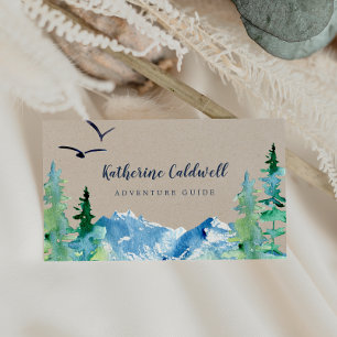 Cartão De Visita Kraft Rocky Mountain Adventure Guide Business Card