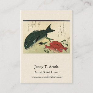 Cartão De Visita Kurodai & Akadai - Impressão de Peixes Japoneses d