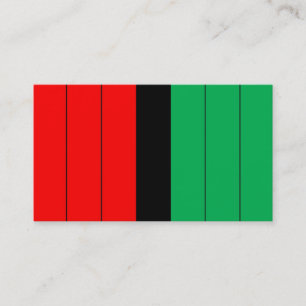 Cartão De Visita Kwanzaa Red Black Green Kinara Padrão Striped
