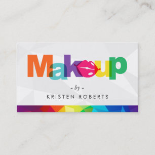 Cartão De Visita Lábios coloridos modernos da tipografia do