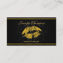 Lábios Dourados Elegantes Damascos Pretos